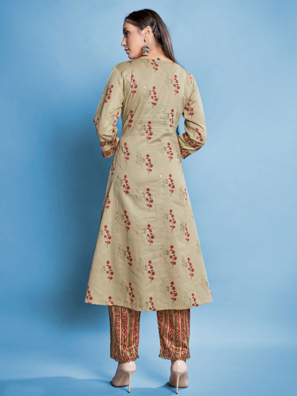 Style Instant Sanjana Fancy Ethnic Wear Wholesale Cotton Kurti With Bottom